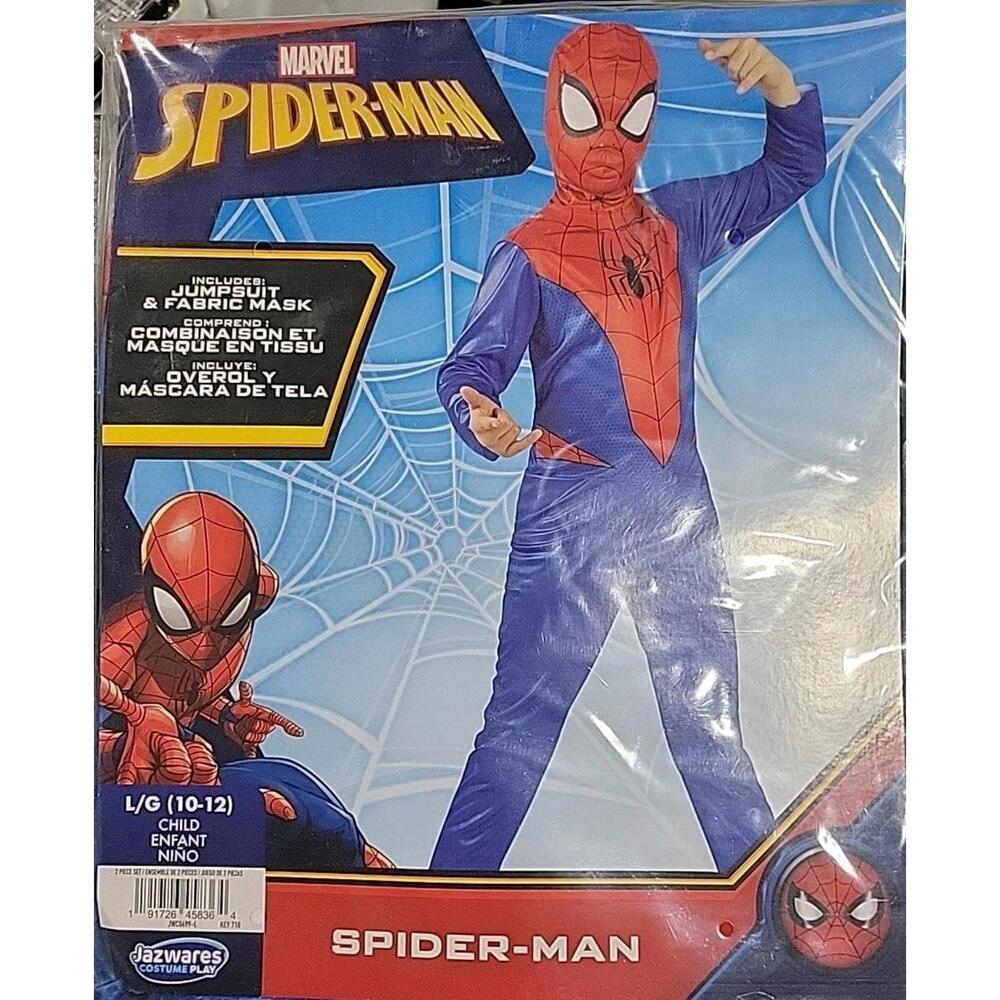 Marvel Spiderman Child Costume Size Large 10-12 Halloween